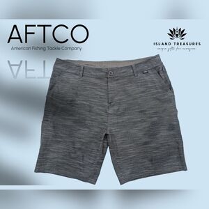 AFICO 365 Hybrid Chino Fishing Shorts Carcoal 9 Inch Inseam Men Size 36